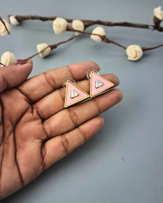 Suhani Aura Geomatric Earrings - AD Earrings | Earring Pair Close-Up | Buy Online India | Zevarly