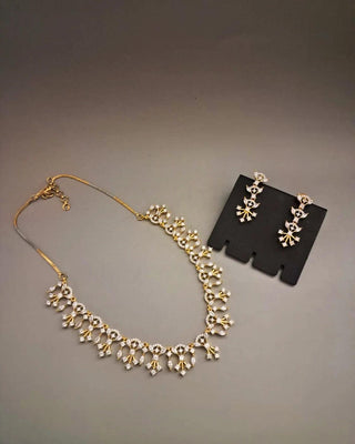 Sulekha American Diamond Loose Necklace Set - AD Necklace Set | Full Set View | Buy Online India | Zevarly