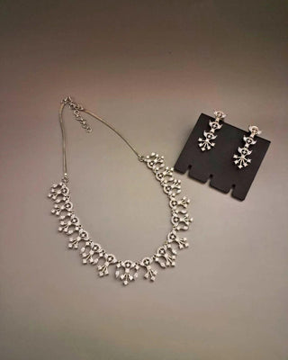 Sulekha American Diamond Loose Necklace Set - AD Necklace Set | Full Set View | Buy Online India | Zevarly