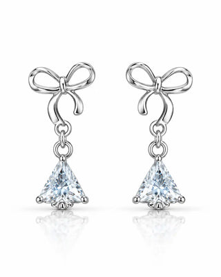 Anti Tarnish Silver Polished with Triangle Drop - Adruba