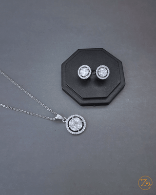 Taarini Pendant Set - AD Pendant Set | Full Set View | Buy Online India | Zevarly
