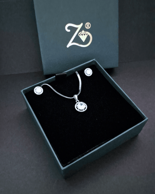 Taarini Pendant Set - AD Pendant Set | Full Set View | Buy Online India | Zevarly