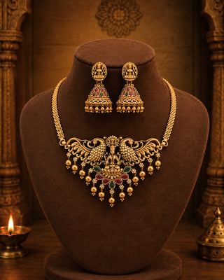 Royal Lakshmi Temple Choker Necklace - Vrinda