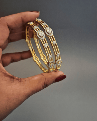Timeless AD Kada - AD Bangles | Side Angle View | Buy Online India | Zevarly