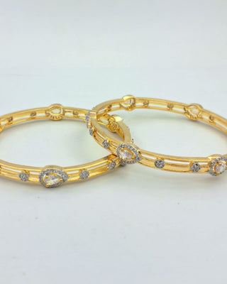Timeless AD Kada - AD Bangles | Stone Detail View | Buy Online India | Zevarly