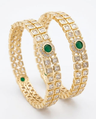 Traditional AD Chuda - AD Bangles | Model Wearing View | Buy Online India | Zevarly
