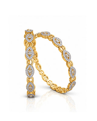 Designer American Diamond Eye Pattern Bangle - Murshi