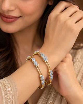 Two Line Traditional Real Look Bangle - Saptrishi