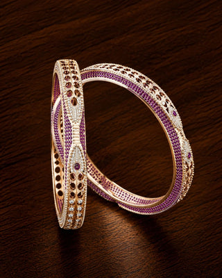 Carat Gold Plated Designer Innovative Bangle - Celena