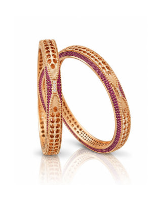 Carat Gold Plated Designer Innovative Bangle - Celena