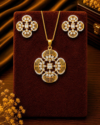 Zevarly Vika Bloomy Pendant Set