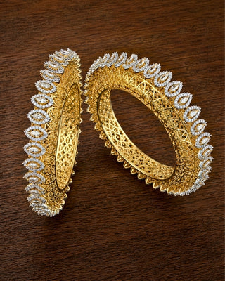 Rajwadi Marquee Pacheli Ad Bangles - Shivangi
