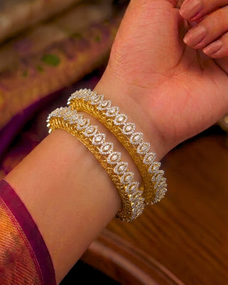 Rajwadi Marquee Pacheli Ad Bangles - Shivangi