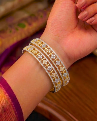 Zevarly Aarashi Cubic Zirconia Bangles