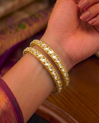 Zevarly Alisa Uncut Kundan Kada Set