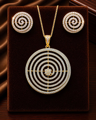 Zevarly Eshani Royal Glow Pendant Set