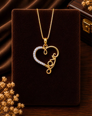 Zevarly Symbol Of Love Locket with Chain