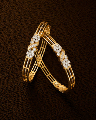 Zevarly Suman Floral Teen Tar Ad Bangles