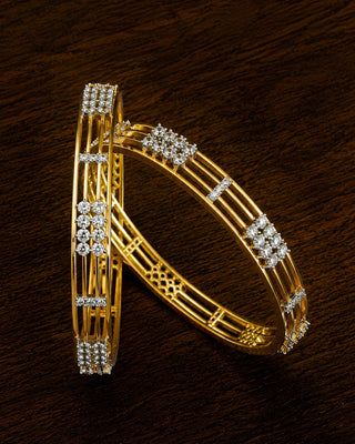 Real Look Light Weight AD Bangles - Indrani