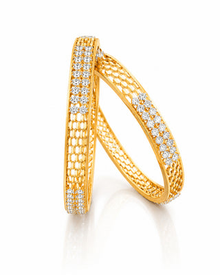 Zevarly Classic American Diamond Bangles Set