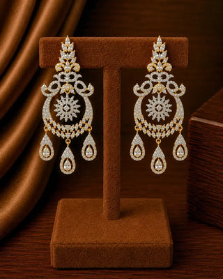 Incredible Temple Inspired AD Earrings - Manya