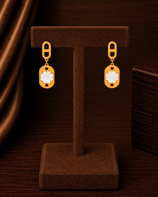 Zevarly Aaradhya Mother of Pearl Earrings
