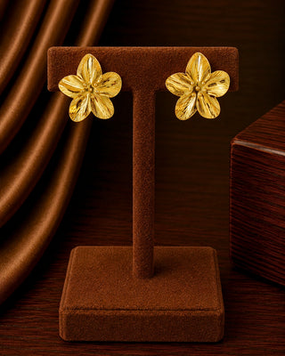 Zevarly Bhavya Aura Floral Earrings