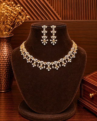 Zevarly Sulekha American Diamond Loose Necklace Set