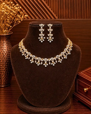 American Diamond Loose Necklace Set - Sulekha