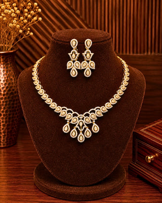 Zevarly Dia AD Choker Necklace