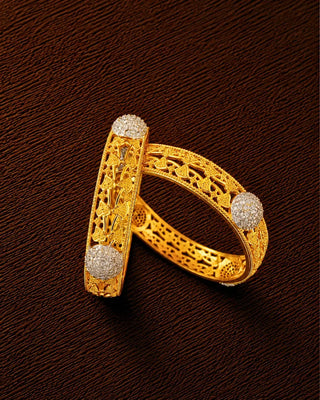 Gold & Silver Plated AD Bangles - Carrie