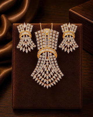 Royal Elegance Two Tone Pendant Set - Vaanya