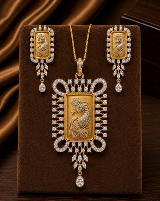 Gleam Ginni Coin Pendant Set - Garvita