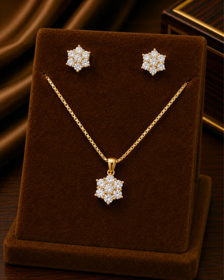 Zevarly Divine Feather Pendant Set
