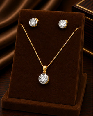Zevarly Twinkling Star Pendant Set