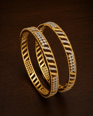 Zevarly Kannaki American Diamond Bangles