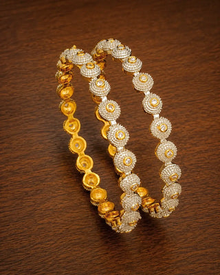 Ball Design False Grain AD Bangles - Bipasha