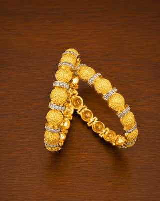 AD Gold Silver Plated Bangles -  Shiza