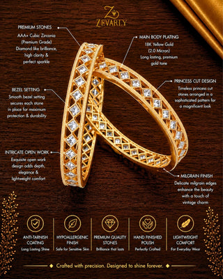 Zevarly Sravya Stylish Ad Pair Bangles
