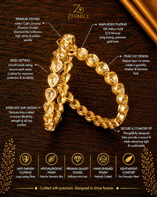 Zevarly Suhagan American Diamond Bangles