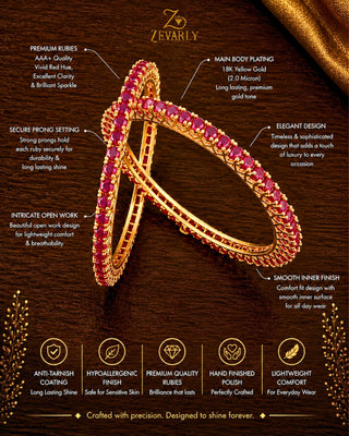 Zevarly Arpita 4mm Colorful AD Single line Bangles