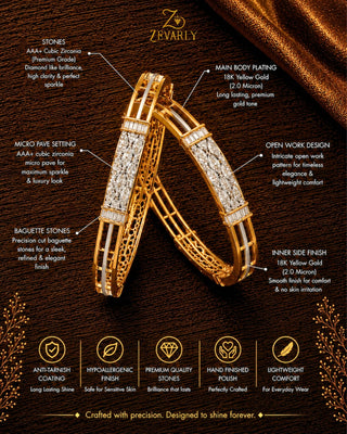 Zevarly Sofiya Teen Tar Ad Bangles