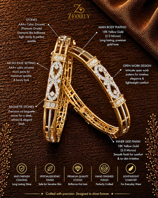 Zevarly Indrati Floral Bangles