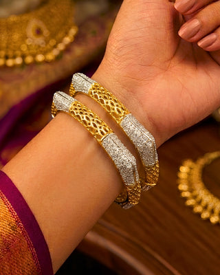 Zevarly Ishita American Diamond Bangles