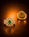 Zevarly ishani gloss American Diamond Adjustable Ring