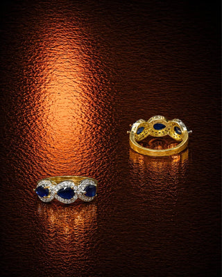 Luxury Inspired Blue Color Statement Ring - Janhika