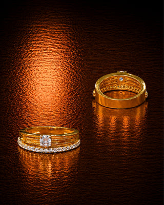 Minimal Stone Studded Designer Ring - Aarna