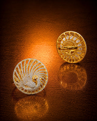 Premium Peacock Adjustable Wedding Ring -Saanvi