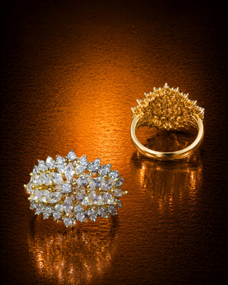 Sparkling Dual Tone Daily Wear Adjustable Ring - Vanya