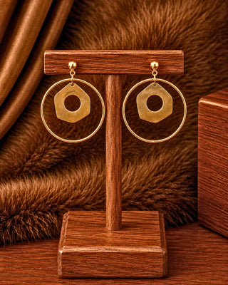 Temple Charm Anti Tarnish Earrings - Giaara